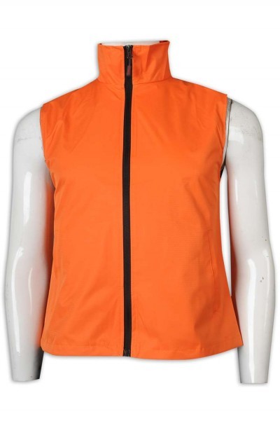 SKV007 online ordering vest jacket net color high collar zipper warm vest jacket overalls vest jacket manufacturer detail view-2